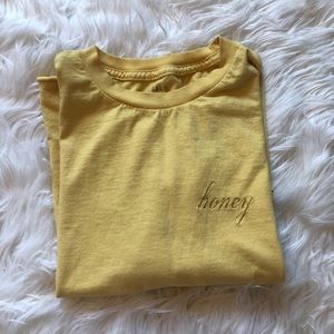Yellow J. Galt Honey cropped t-shirt